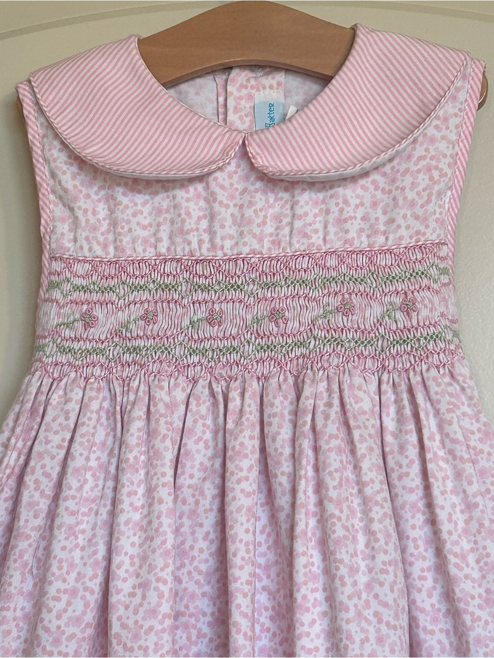 3T House of Hatten Smocked Peter Pan Collar Dress - Picture 2 of 6